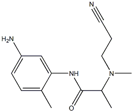 N-(5-amino-2-methylphenyl)-2-[(2-cyanoethyl)(methyl)amino]propanamide 구조식 이미지
