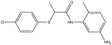 N-(5-amino-2-methylphenyl)-2-[(4-chlorophenyl)sulfanyl]propanamide 구조식 이미지