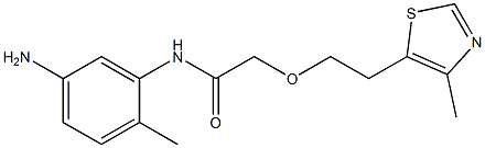 N-(5-amino-2-methylphenyl)-2-[2-(4-methyl-1,3-thiazol-5-yl)ethoxy]acetamide 구조식 이미지