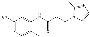 N-(5-amino-2-methylphenyl)-3-(2-methyl-1H-imidazol-1-yl)propanamide 구조식 이미지