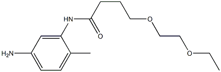 N-(5-amino-2-methylphenyl)-4-(2-ethoxyethoxy)butanamide 구조식 이미지