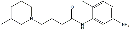 N-(5-amino-2-methylphenyl)-4-(3-methylpiperidin-1-yl)butanamide 구조식 이미지