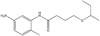 N-(5-amino-2-methylphenyl)-4-(butan-2-ylsulfanyl)butanamide 구조식 이미지