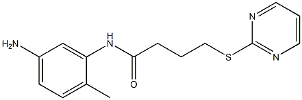 N-(5-amino-2-methylphenyl)-4-(pyrimidin-2-ylsulfanyl)butanamide 구조식 이미지