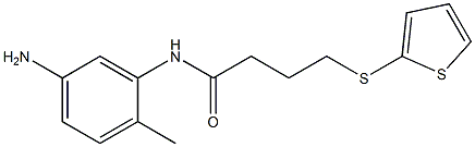 N-(5-amino-2-methylphenyl)-4-(thiophen-2-ylsulfanyl)butanamide 구조식 이미지