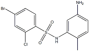 N-(5-amino-2-methylphenyl)-4-bromo-2-chlorobenzene-1-sulfonamide Structure