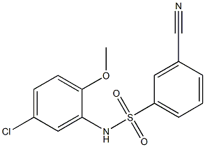 N-(5-chloro-2-methoxyphenyl)-3-cyanobenzene-1-sulfonamide Structure