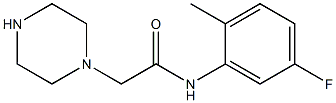 N-(5-fluoro-2-methylphenyl)-2-(piperazin-1-yl)acetamide 구조식 이미지