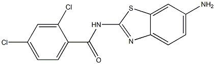 N-(6-amino-1,3-benzothiazol-2-yl)-2,4-dichlorobenzamide 구조식 이미지