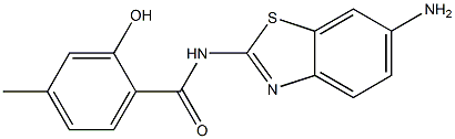 N-(6-amino-1,3-benzothiazol-2-yl)-2-hydroxy-4-methylbenzamide 구조식 이미지