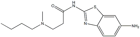 N-(6-amino-1,3-benzothiazol-2-yl)-3-[butyl(methyl)amino]propanamide 구조식 이미지