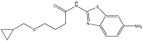 N-(6-amino-1,3-benzothiazol-2-yl)-4-(cyclopropylmethoxy)butanamide Structure