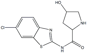 N-(6-chloro-1,3-benzothiazol-2-yl)-4-hydroxypyrrolidine-2-carboxamide 구조식 이미지