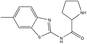 N-(6-methyl-1,3-benzothiazol-2-yl)pyrrolidine-2-carboxamide 구조식 이미지