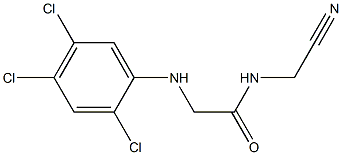 N-(cyanomethyl)-2-[(2,4,5-trichlorophenyl)amino]acetamide 구조식 이미지