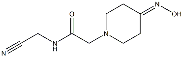 N-(cyanomethyl)-2-[4-(hydroxyimino)piperidin-1-yl]acetamide 구조식 이미지