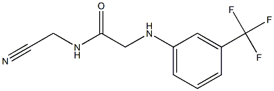 N-(cyanomethyl)-2-{[3-(trifluoromethyl)phenyl]amino}acetamide 구조식 이미지