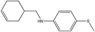 N-(cyclohex-3-en-1-ylmethyl)-4-(methylsulfanyl)aniline 구조식 이미지