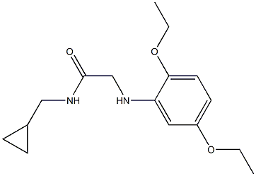 N-(cyclopropylmethyl)-2-[(2,5-diethoxyphenyl)amino]acetamide 구조식 이미지