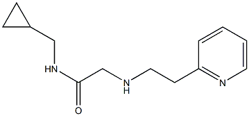 N-(cyclopropylmethyl)-2-{[2-(pyridin-2-yl)ethyl]amino}acetamide Structure