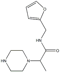 N-(furan-2-ylmethyl)-2-(piperazin-1-yl)propanamide 구조식 이미지