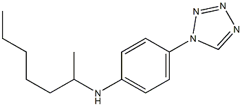 N-(heptan-2-yl)-4-(1H-1,2,3,4-tetrazol-1-yl)aniline 구조식 이미지