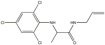 N-(prop-2-en-1-yl)-2-[(2,4,6-trichlorophenyl)amino]propanamide Structure