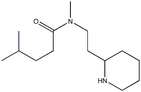 N,4-dimethyl-N-[2-(piperidin-2-yl)ethyl]pentanamide 구조식 이미지