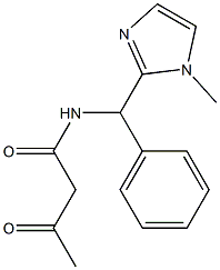 N-[(1-methyl-1H-imidazol-2-yl)(phenyl)methyl]-3-oxobutanamide 구조식 이미지