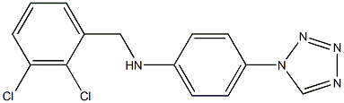 N-[(2,3-dichlorophenyl)methyl]-4-(1H-1,2,3,4-tetrazol-1-yl)aniline 구조식 이미지