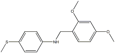 N-[(2,4-dimethoxyphenyl)methyl]-4-(methylsulfanyl)aniline 구조식 이미지