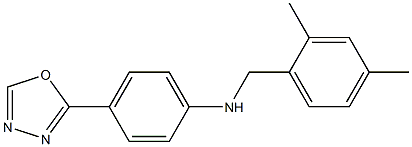 N-[(2,4-dimethylphenyl)methyl]-4-(1,3,4-oxadiazol-2-yl)aniline 구조식 이미지