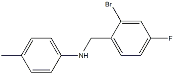 N-[(2-bromo-4-fluorophenyl)methyl]-4-methylaniline 구조식 이미지