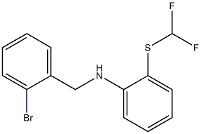 N-[(2-bromophenyl)methyl]-2-[(difluoromethyl)sulfanyl]aniline Structure