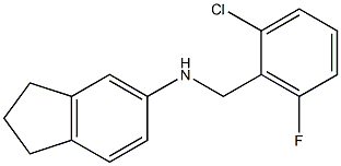 N-[(2-chloro-6-fluorophenyl)methyl]-2,3-dihydro-1H-inden-5-amine 구조식 이미지