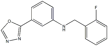 N-[(2-fluorophenyl)methyl]-3-(1,3,4-oxadiazol-2-yl)aniline 구조식 이미지
