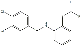 N-[(3,4-dichlorophenyl)methyl]-2-[(difluoromethyl)sulfanyl]aniline 구조식 이미지