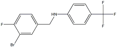 N-[(3-bromo-4-fluorophenyl)methyl]-4-(trifluoromethyl)aniline 구조식 이미지