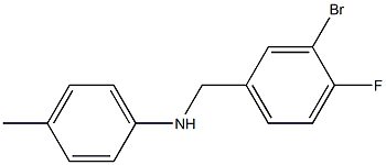 N-[(3-bromo-4-fluorophenyl)methyl]-4-methylaniline Structure