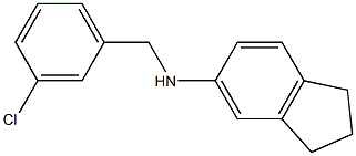 N-[(3-chlorophenyl)methyl]-2,3-dihydro-1H-inden-5-amine 구조식 이미지