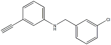 N-[(3-chlorophenyl)methyl]-3-ethynylaniline 구조식 이미지