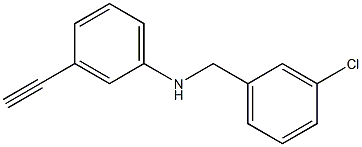 N-[(3-chlorophenyl)methyl]-3-ethynylaniline Structure