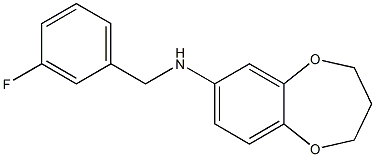 N-[(3-fluorophenyl)methyl]-3,4-dihydro-2H-1,5-benzodioxepin-7-amine 구조식 이미지