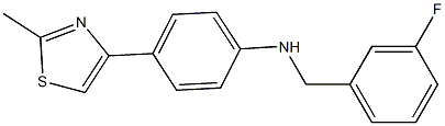 N-[(3-fluorophenyl)methyl]-4-(2-methyl-1,3-thiazol-4-yl)aniline 구조식 이미지