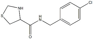 N-[(4-chlorophenyl)methyl]-1,3-thiazolidine-4-carboxamide 구조식 이미지