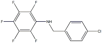 N-[(4-chlorophenyl)methyl]-2,3,4,5,6-pentafluoroaniline 구조식 이미지