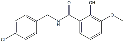 N-[(4-chlorophenyl)methyl]-2-hydroxy-3-methoxybenzamide 구조식 이미지