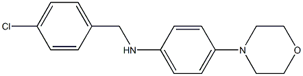 N-[(4-chlorophenyl)methyl]-4-(morpholin-4-yl)aniline 구조식 이미지