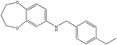 N-[(4-ethylphenyl)methyl]-3,4-dihydro-2H-1,5-benzodioxepin-7-amine 구조식 이미지