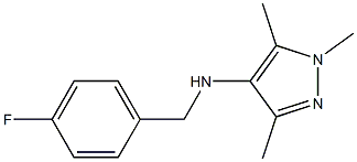 N-[(4-fluorophenyl)methyl]-1,3,5-trimethyl-1H-pyrazol-4-amine 구조식 이미지